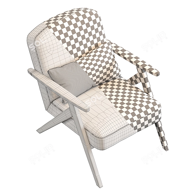 Modern Jysk Sadderup Armchair: Stylish & Comfortable 3D model image 5