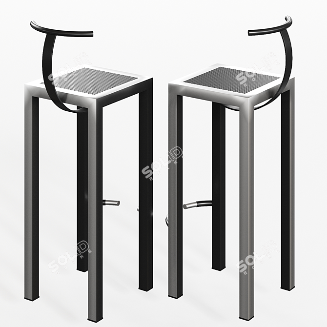 Sleek and Stylish Sarapis Stool 3D model image 2