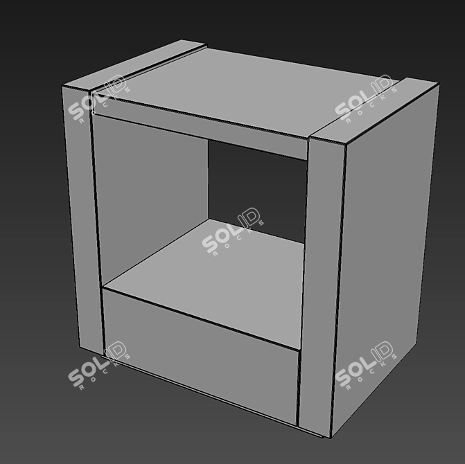 Caracole Modern Nightstand | Bedside Table 3D model image 4