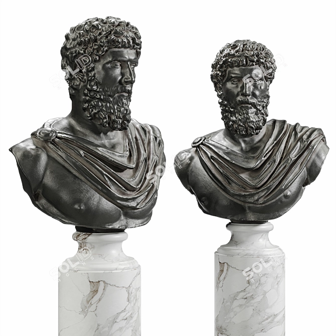 Lucius Verus Emperor Sculpture 3D model image 1