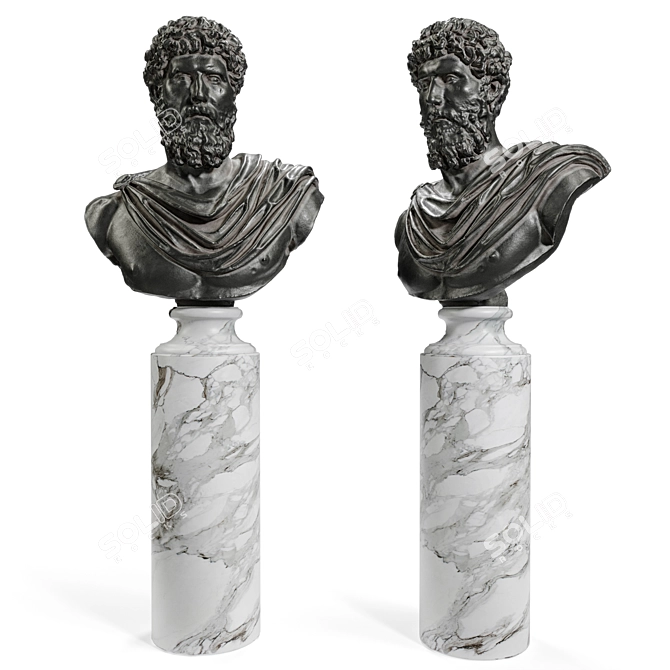 Lucius Verus Emperor Sculpture 3D model image 2
