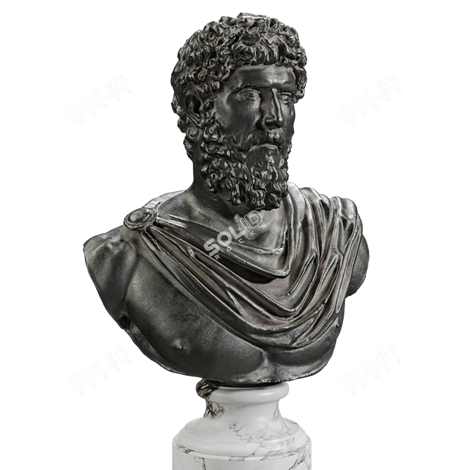 Lucius Verus Emperor Sculpture 3D model image 3