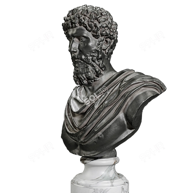 Lucius Verus Emperor Sculpture 3D model image 4