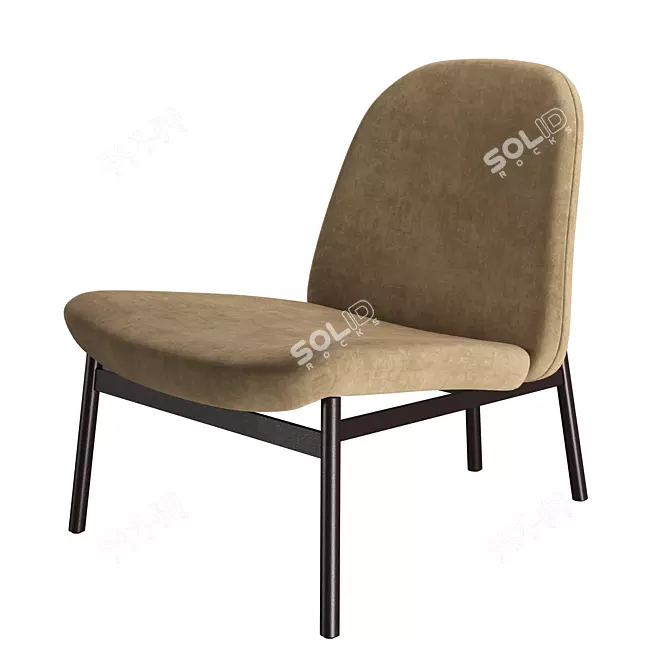 Modern Vintage Comfort: Domkapa Edison Armchair 3D model image 1