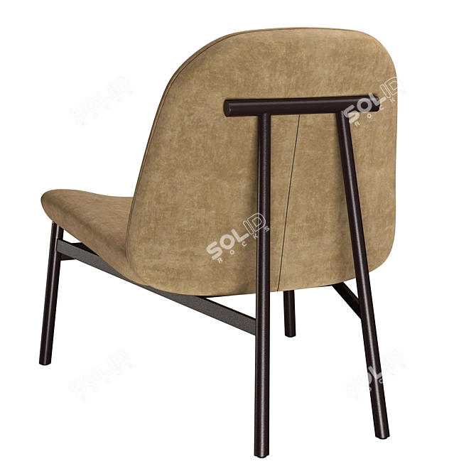 Modern Vintage Comfort: Domkapa Edison Armchair 3D model image 3