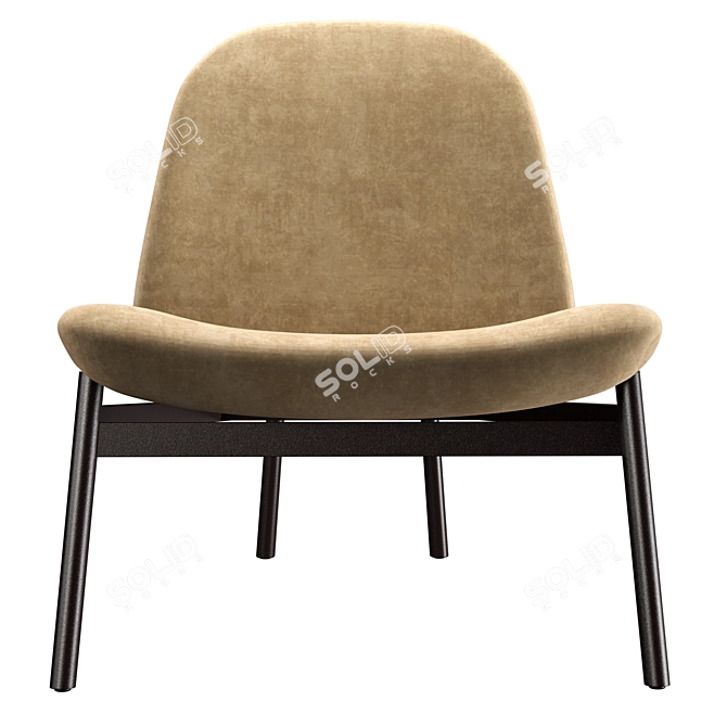 Modern Vintage Comfort: Domkapa Edison Armchair 3D model image 4