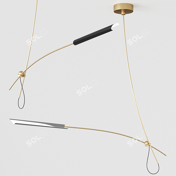 Sleek Otto Pendant Light 3D model image 1