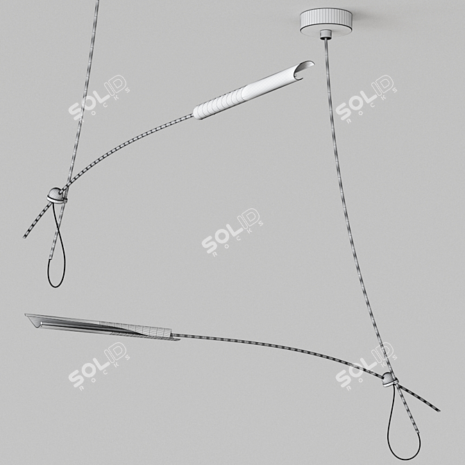 Sleek Otto Pendant Light 3D model image 2