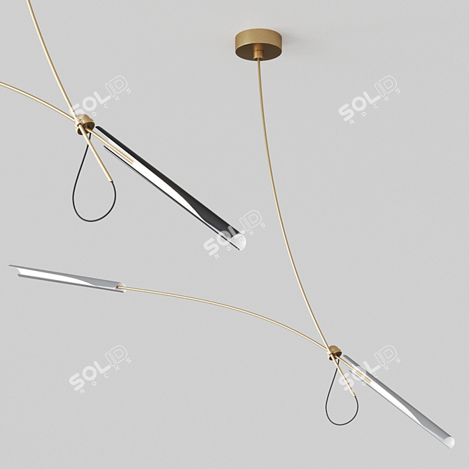 Sleek Otto Pendant Light 3D model image 1