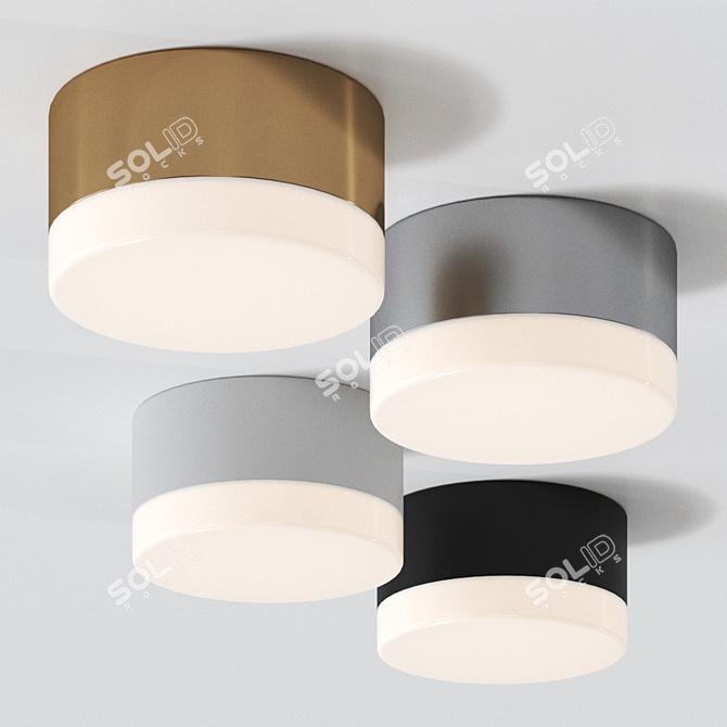 PUNTO White Mounted Lamp: Stylish Swiss Modular Luminaire 3D model image 1