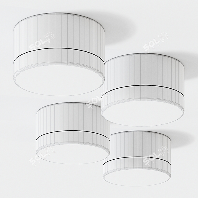 PUNTO White Mounted Lamp: Stylish Swiss Modular Luminaire 3D model image 2