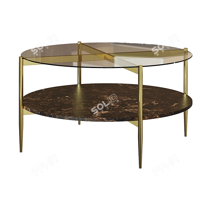 Kamilah Round Coffee Table 3D model image 1