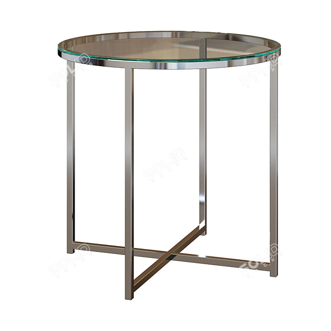 Sleek Glass Table Vivid 3D model image 1