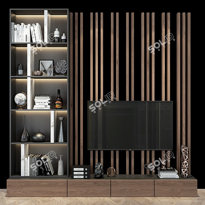 Stylish Cabinet Furniture 3D model image 1