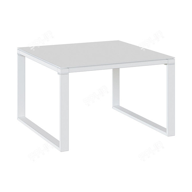 Modern Steel Glass Coffee Table 3D model image 2