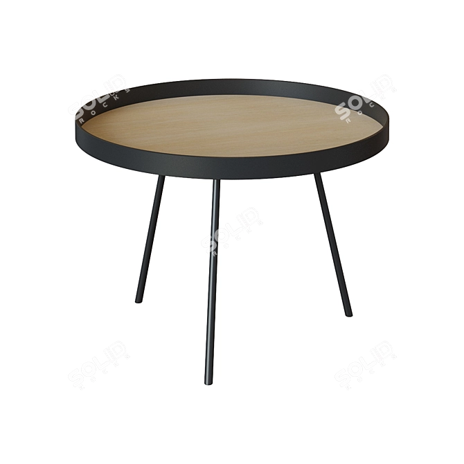 Sleek Black Nenet Coffee Table 3D model image 1