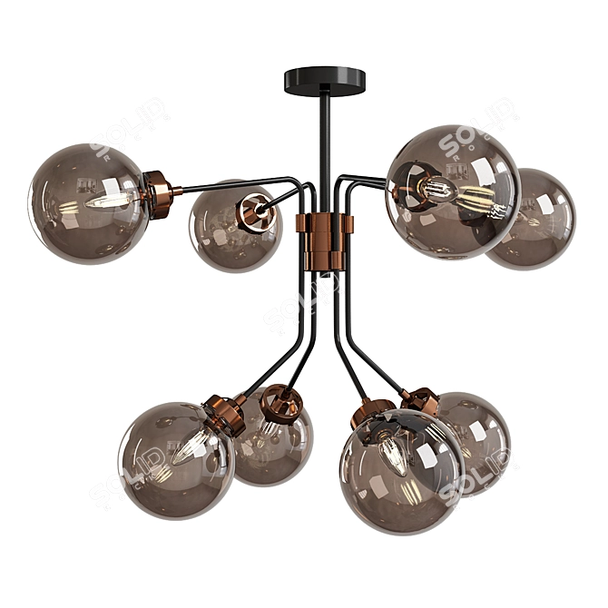 Lussole Ontario Modern Chandelier 3D model image 1