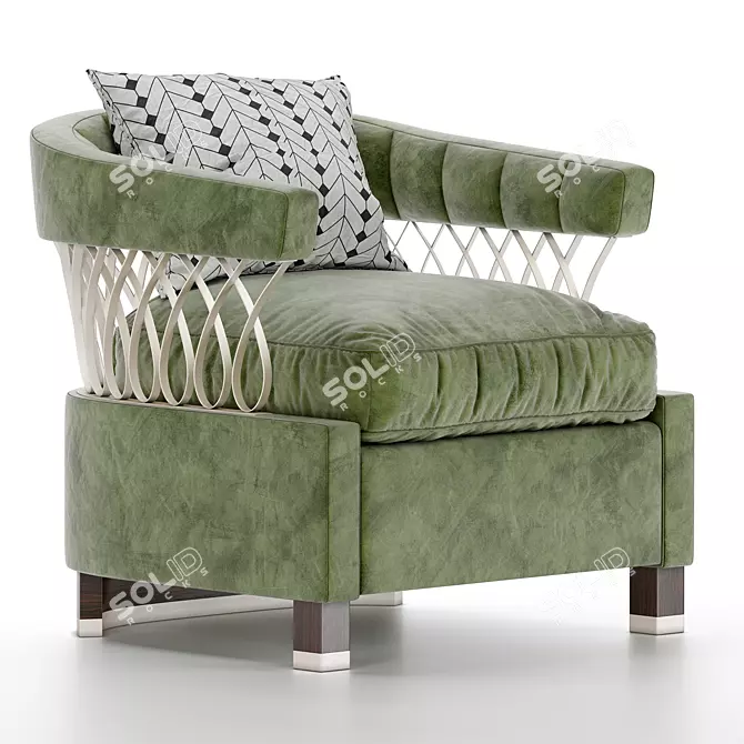 Sleek and Stylish Loop De Loo Chair 3D model image 1