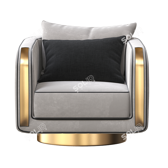 Elegant Swivel Armchair: Arcahorn 3D model image 2