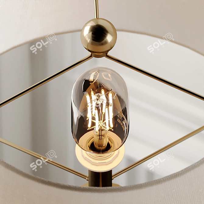 Brass Gradient Table Lamp: Elegant Lighting Solution 3D model image 3