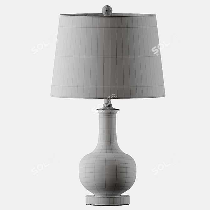 Brass Gradient Table Lamp: Elegant Lighting Solution 3D model image 4