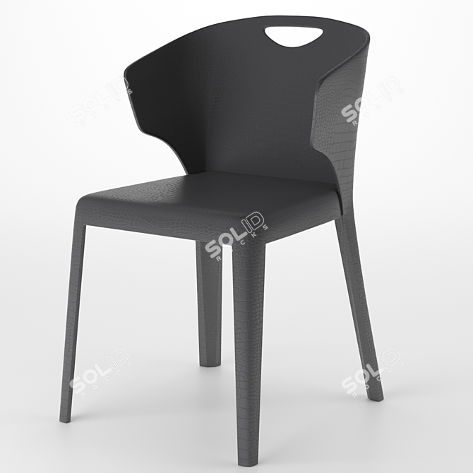 Sleek 3D Shark Chair 3D model image 1