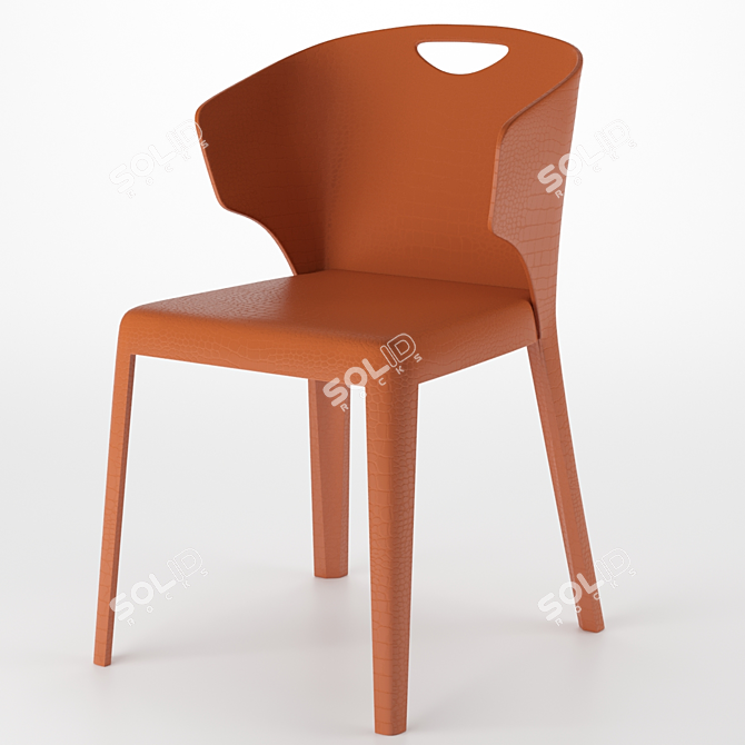 Sleek 3D Shark Chair 3D model image 2