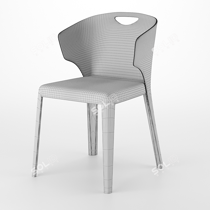 Sleek 3D Shark Chair 3D model image 4