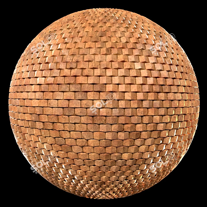 Seamless Lattice Brick PBR 3D model image 1