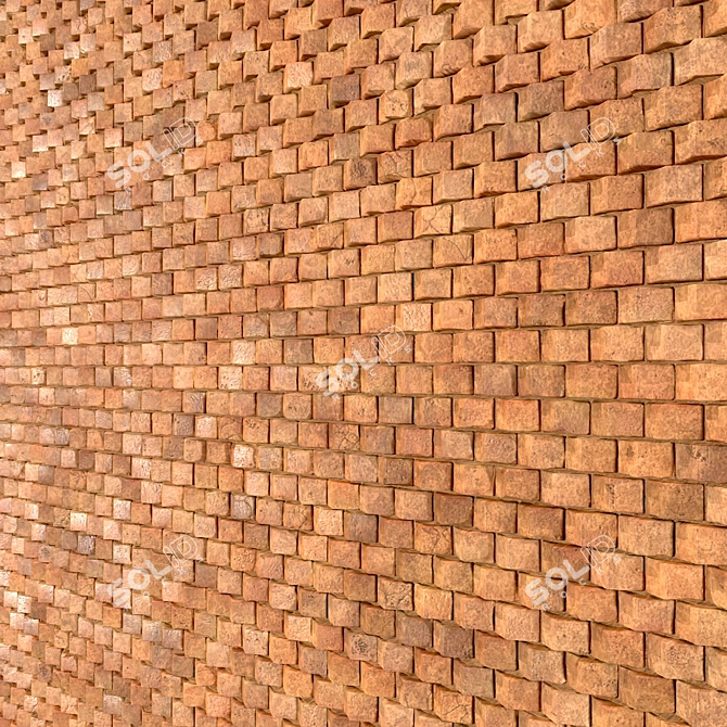 Seamless Lattice Brick PBR 3D model image 5