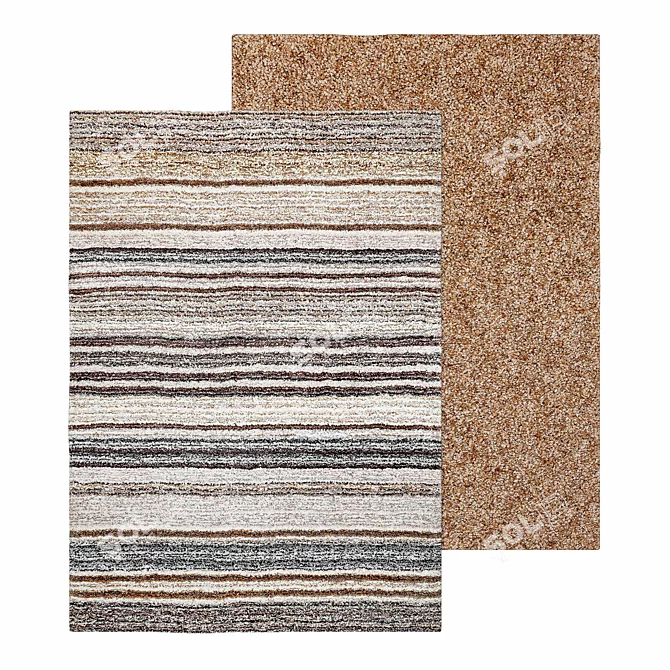 Plush Ombre Shag Rug 3D model image 1