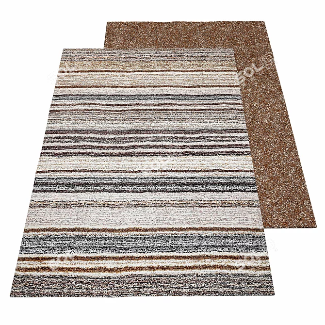 Plush Ombre Shag Rug 3D model image 2