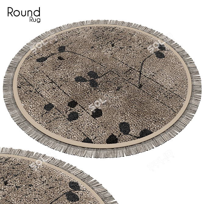 Circular 53" Rug: Polys - 511,160 3D model image 1