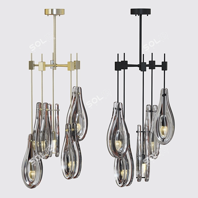 Eichholtz Chandelier Bellano L: Elegant Lighting Fixture for Stunning Ambiance 3D model image 1