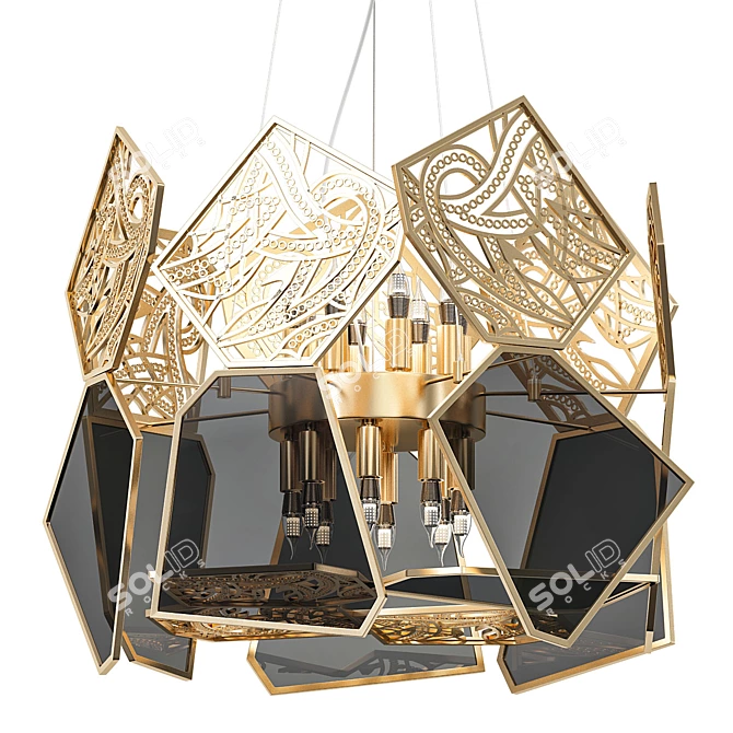 Artisanal Beauty Chandelier 3D model image 1