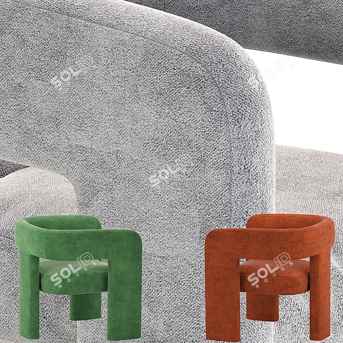 Sculpt Chair: Modern Elegance from Crate & Barrel 3D model image 2