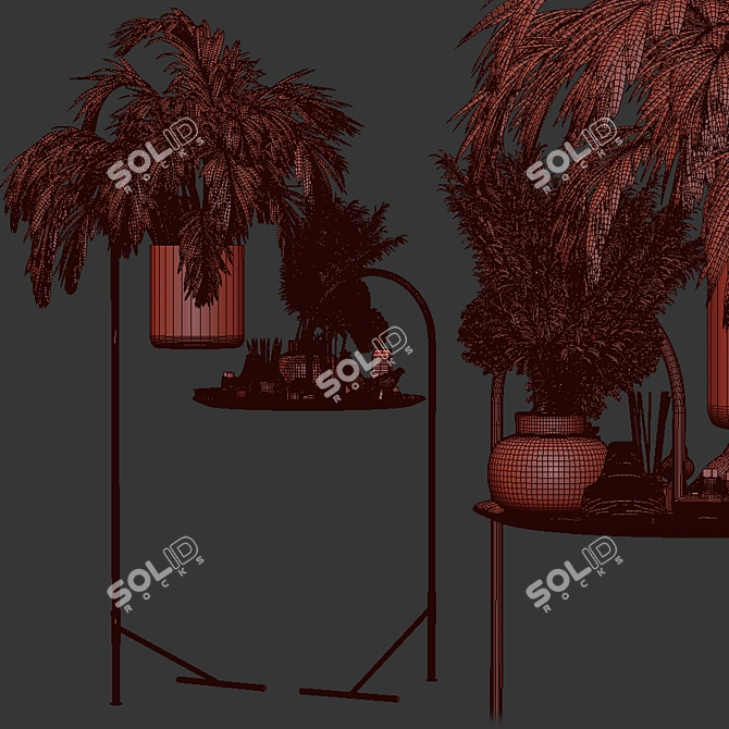 Elegant Ornamental Decor Set 3D model image 9