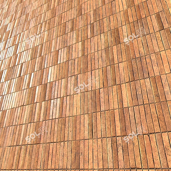 Seamless Brick Design: PBR Material 3D model image 4