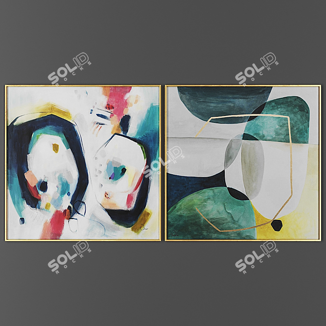 Collectible Picture Set | 2 Art Prints 3D model image 1