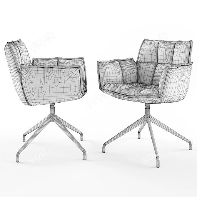 Nicolas Chardonne Swivel Dining Chair 3D model image 5