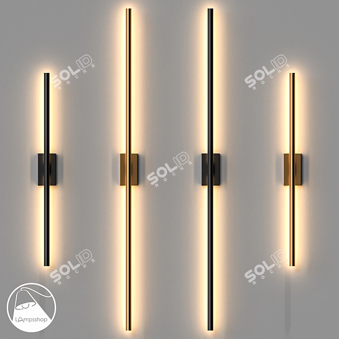 Holy Pipe Sconce: Modern Wall Light 3D model image 1