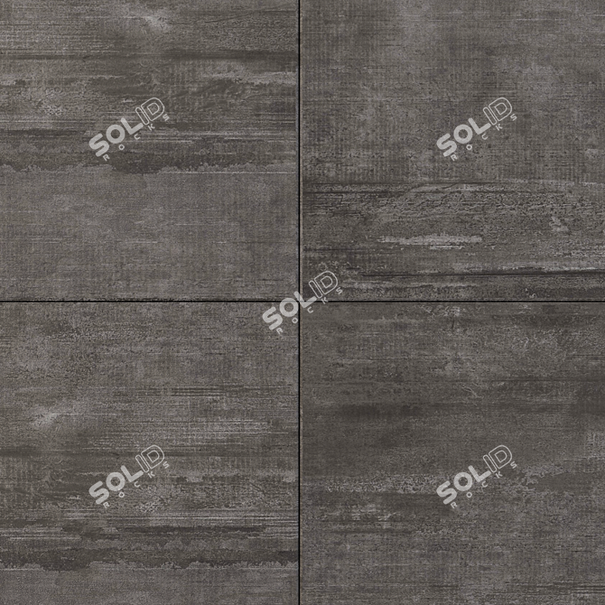 Flaviker Hangar Coal 120x120: Versatile Multi-Texture Floor 3D model image 2