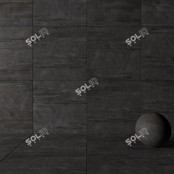 Flaviker Hangar Coal 120x120: Versatile Multi-Texture Floor 3D model image 3