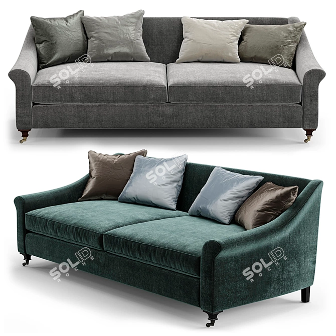 Elegant Harrogate Sofa by James Brindley 3D model image 1