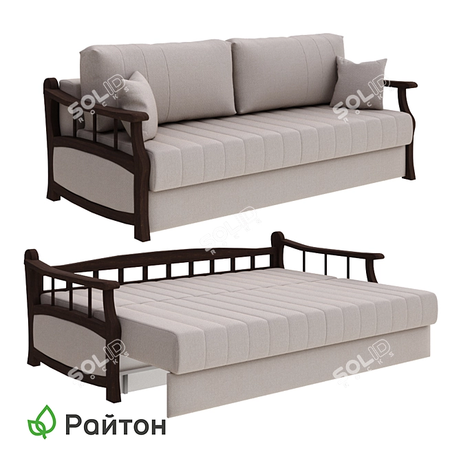 Blossom OM: Stylish Sofa Bed for Small Spaces 3D model image 1