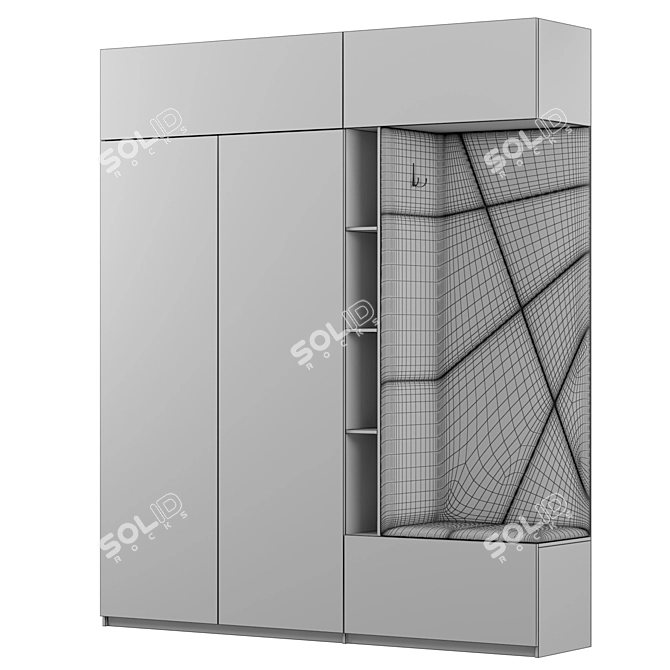 Modern Hallway Set with Height 2800mm & Width 2400mm 3D model image 3