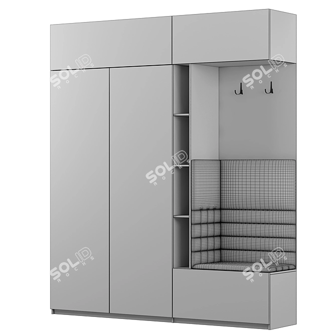 Modern Hallway Set with Height 2800mm & Width 2400mm 3D model image 4