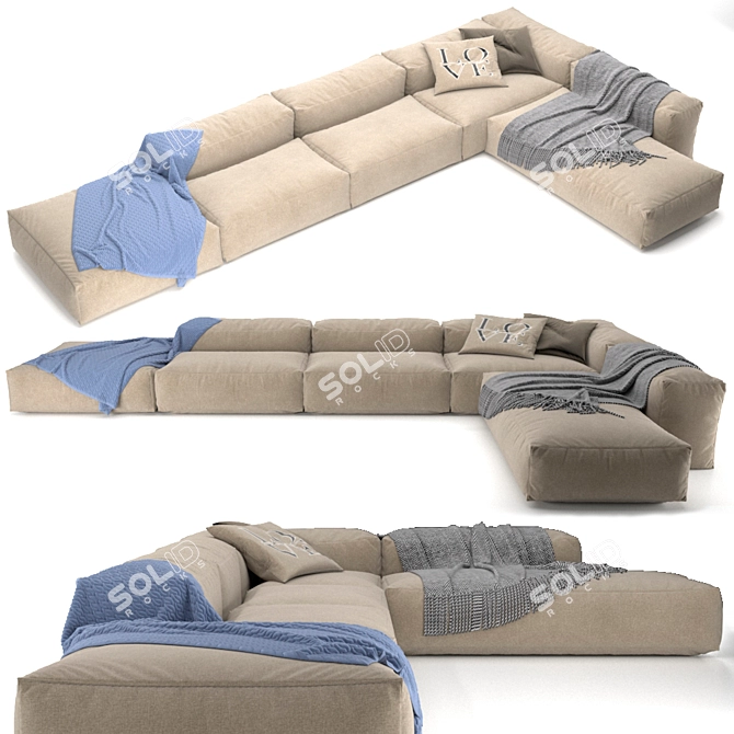 Exquisite ExtraSoft Sofa: Ultimate Comfort & Elegance 3D model image 3