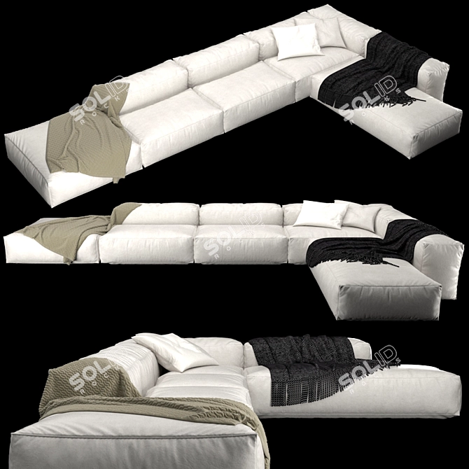 Exquisite ExtraSoft Sofa: Ultimate Comfort & Elegance 3D model image 4