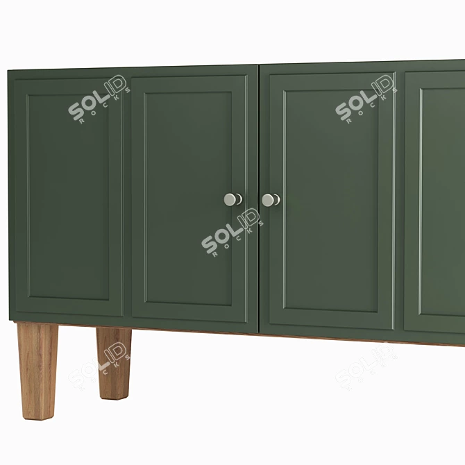 Green Small Andersen Chest of Drawers - 110x70x40 cm 3D model image 3